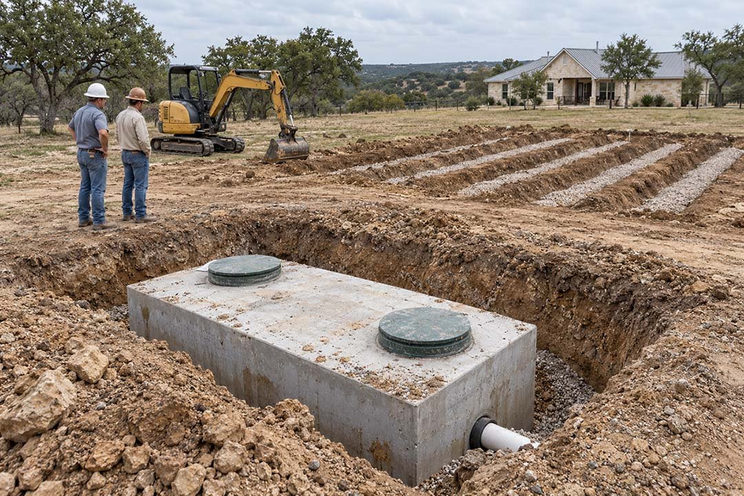 Rural Texas Septic System Installation