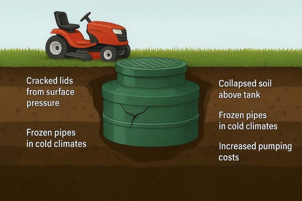 how deep is a septic tank
