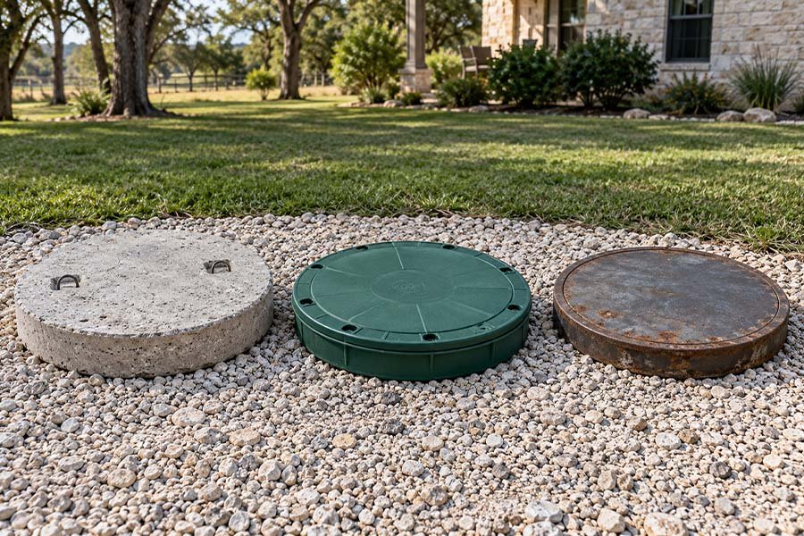 Concrete, Plastic and Other Septic Tank Lids